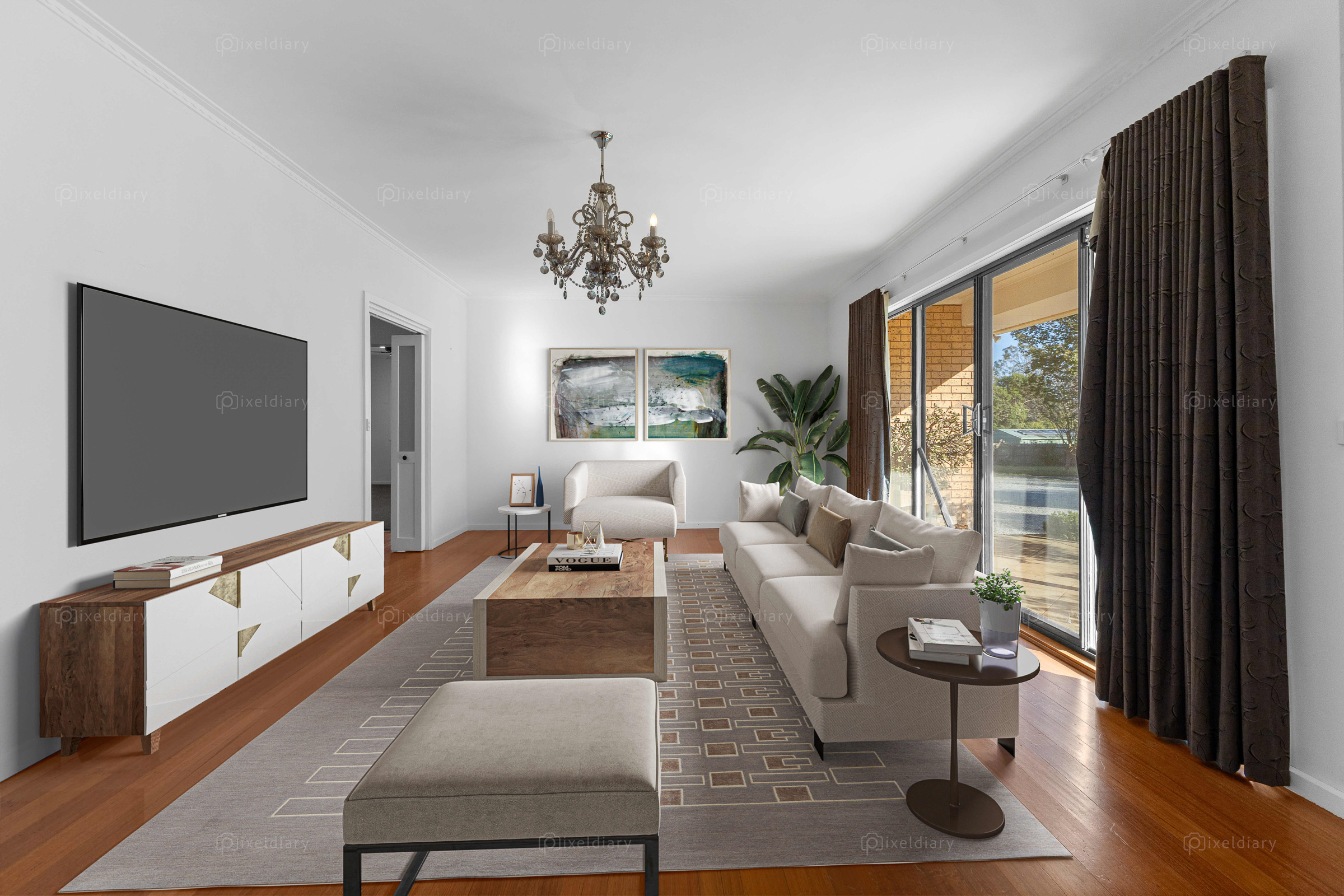 Polished contemporary living room