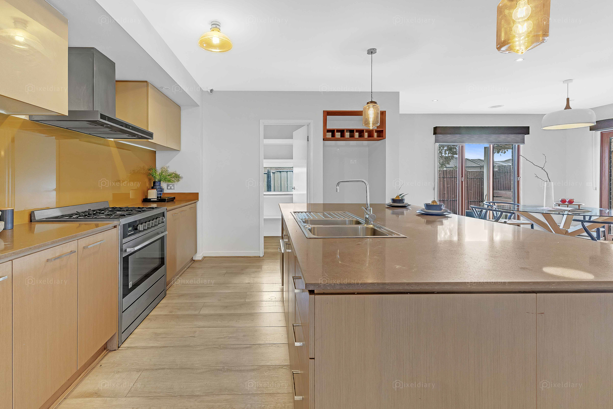 Modern kitchen with generous island bench